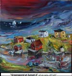 Greenspond at Sunset-3, Oil on Canvas